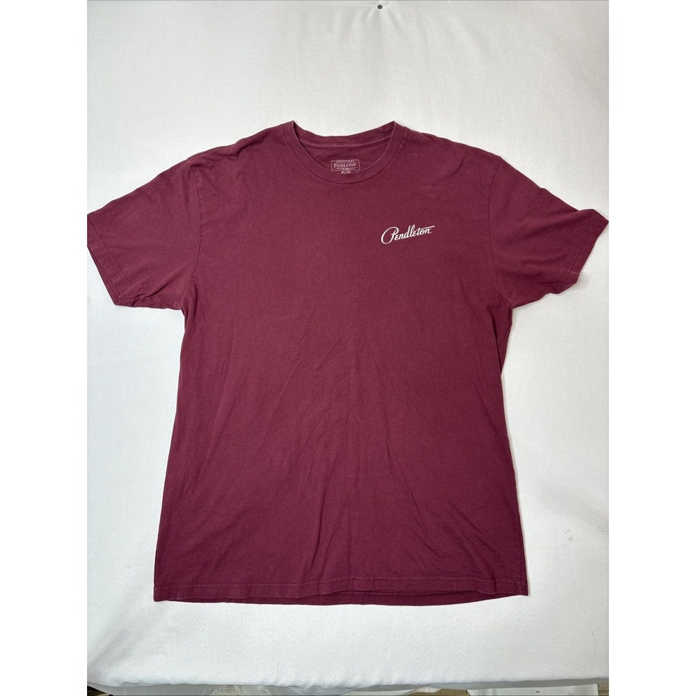 Pendleton Whisky Shirt Mens XL Burgundy GRAFIC Logo Tee